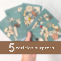5 cartelas-surpresa
