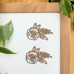 Aplique chipboard - Florescer - Arranjo