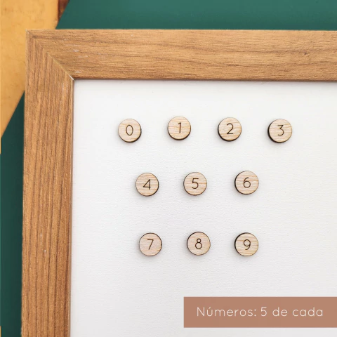 Aplique madeirinha - Números