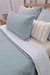 Acolchado Twin FRANJA, tusor celadon, en Set c/almohadón - comprar online