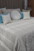 T2 Linea BEACH - Acolchado Queen canelón ST TROPEZ beige con almohadón - Loly Albasini
