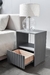 Linea RANURADA Mesa de Luz gris perla - comprar online