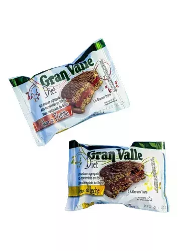 ALFAJOR GRAN VALLE SIN AZÚCAR X 1 U.