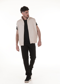 Chaleco ecocuero beige - tienda online