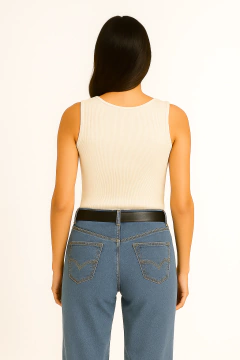 Musculosa morley con puntilla beige en internet