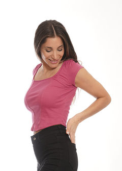 Remera corset fucsia - comprar online