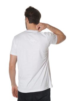 Remera básica cuello redondo blanca - tienda online