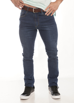 Jean slim azul localizado - comprar online