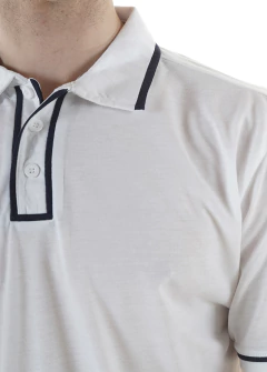 Chomba algodon detalle cuello blanca - Bomer - Full Remeras