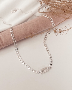 Choker grumet zircônias central - CL147