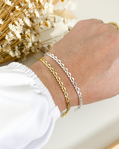Pulseira mini corações chapa Banhado a Ouro - PL103 - comprar online