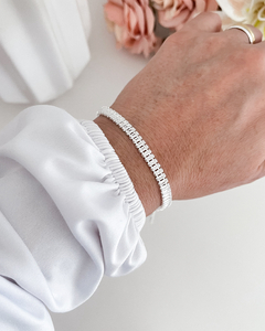 Pulseira zircônias baguete cristal- PL013