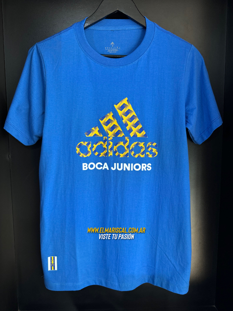 REMERA AZUL LOGO ESTRELLAS BOCA JUNIORS