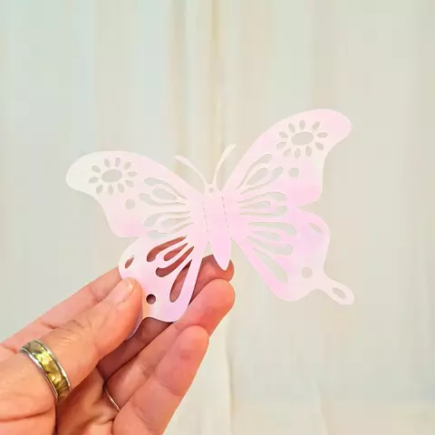 Aplique mariposa 3d decorativa x 6 ud. Color Iridiscente - comprar online