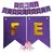 Banderin Cartel "Feliz cumpleaños" color Violeta - Fiesta & Deco