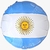 Globo Metalizado de 45cm Motivo Bandera Argentina