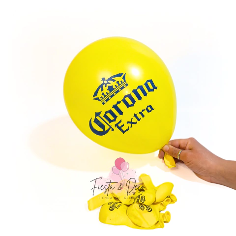 Globos de latex estampados X 10 unid. Cerveza corona