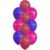 Globos de latex estampados X 10 unid. Mis 15 fucsia lila rosa y cristal