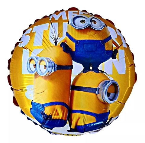 Globo Metalizado Motivo Minions 22cm