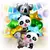 Pack X 10 Globos Metalizados Tematica Animales del Bosque