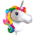 Globo Metalizado Figura de 35cm unicornio arco iris