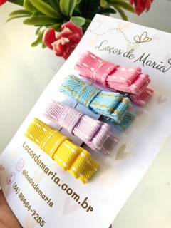 Cartela com 4 lacinhos chanel cores candy - comprar online