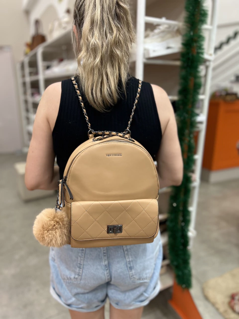 Mochila média khaki V&V Finder