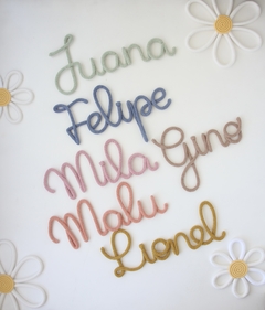 Nombres tejidos personalizados