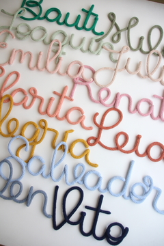 Nombres tejidos personalizados