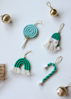 Set Navideño Macramé x5u. - comprar online