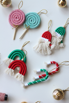 Set Navideño Macramé x5u.
