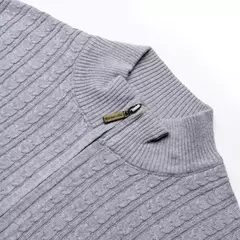 SWEATER MEDIO CIERRE LABRADO