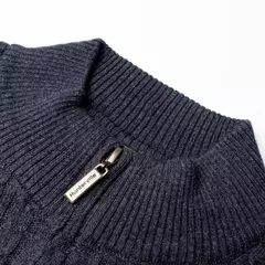 SWEATER MEDIO CIERRE LABRADO - SASTRERIA WINDSOR