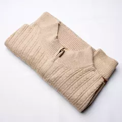 SWEATER MEDIO CIERRE LABRADO