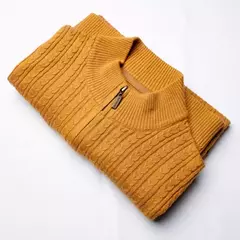 SWEATER MEDIO CIERRE LABRADO