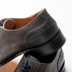 ZAPATOS CUERO ESFUMADO PUNTERA PICADO - SASTRERIA WINDSOR