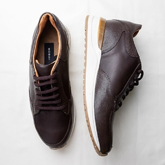ZAPATILLAS DE VESTIR CUERO CHOCOLATE - tienda online