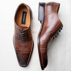 ZAPATOS CUERO ESFUMADO PUNTERA PICADO - SASTRERIA WINDSOR