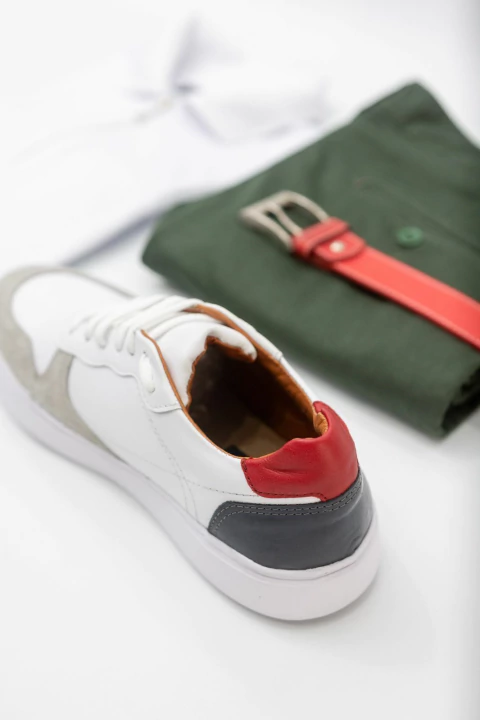 ZAPATILLA CUERO COMBINADO