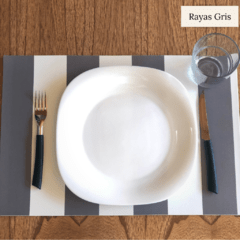Individual Rayas Gris - Le Petitt Home