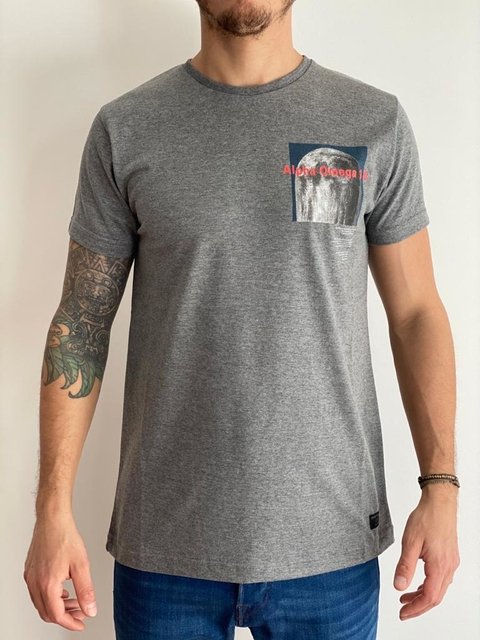 REMERA ESTAMPADA EFECTO UNO ALPHA GREY