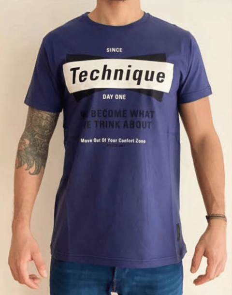 REMERA EFECTO UNO TECHNIQUE BLUE
