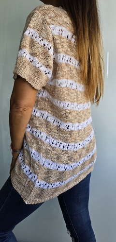 Remera tejida manga corta - comprar online