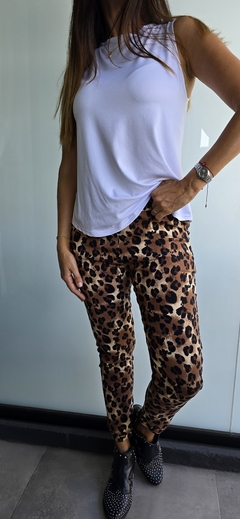 Babucha de bengalina elastizada animal print x talles - comprar online