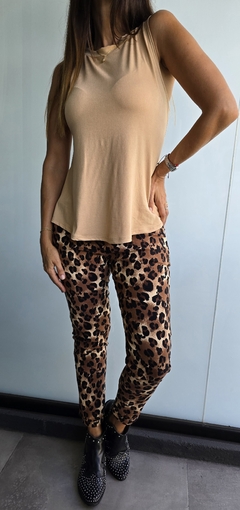 Babucha de bengalina elastizada animal print x talles - comprar online