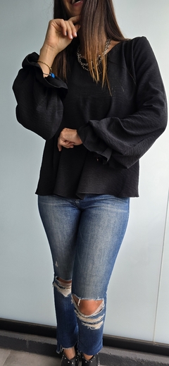 Blusa de cey m/l con frunce en puños - comprar online