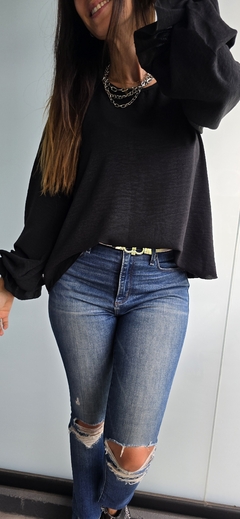 Blusa de cey m/l con frunce en puños