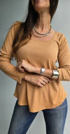 Remera evase de morley lanilla que se ata en la espalda - comprar online