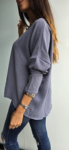 Blusa amplia de cey mangas 3/4 comun con gota atras - comprar online