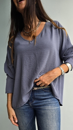 Blusa amplia de cey mangas 3/4 comun con gota atras - comprar online
